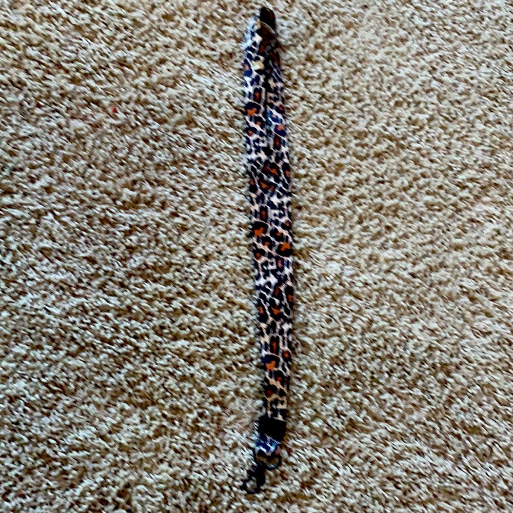 cheetah print lanyard